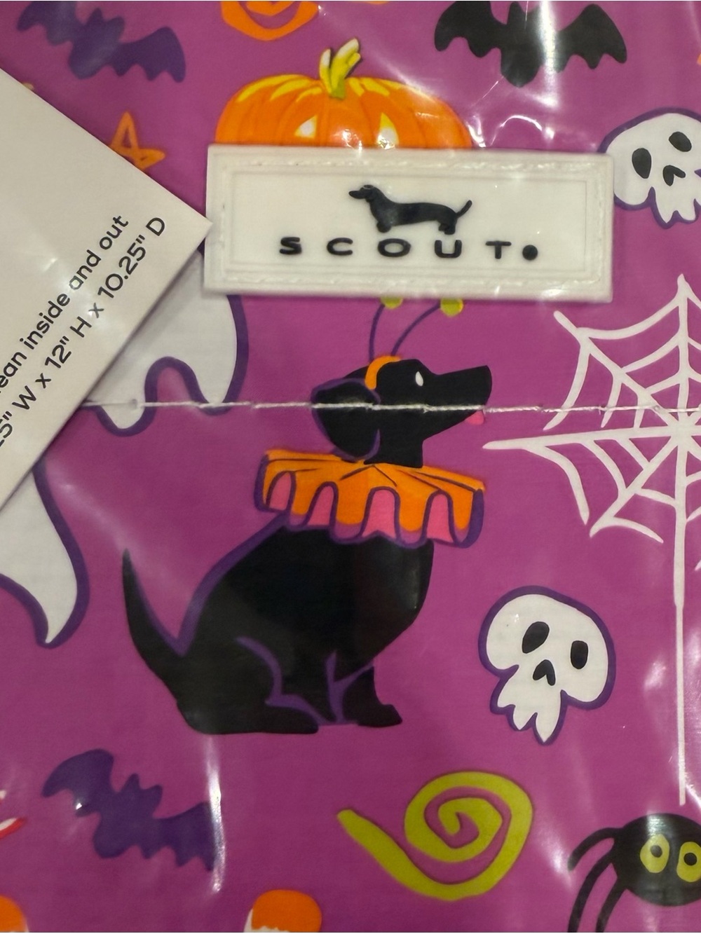 NWT Scout Reusable Gift Bag Halloween Trick-or-Treat Tote (Square X-Large) - Picture 4 of 10